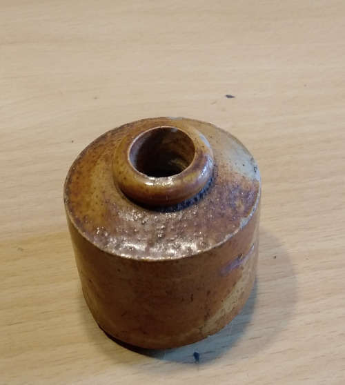 Stone ware penny inkwell