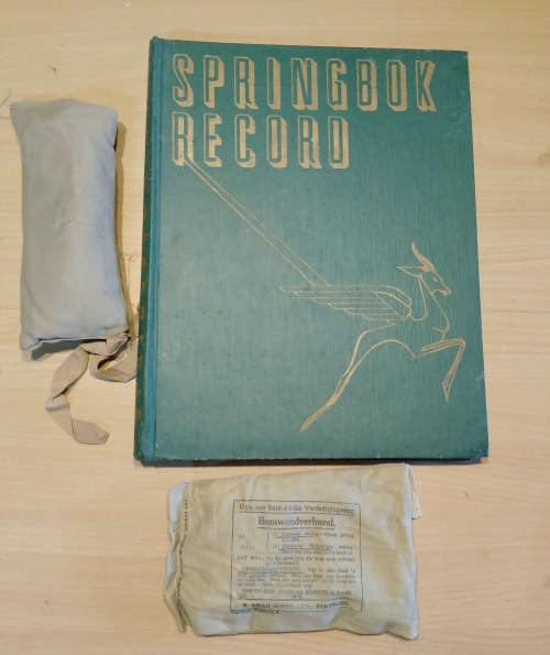 Shell dressing 1941 with Springbok record commemorative book 1946