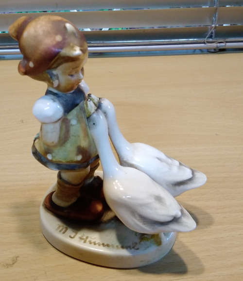 Hummel girl with geese figurine