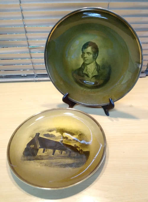 Ridgway Robert burns themed plates c1891