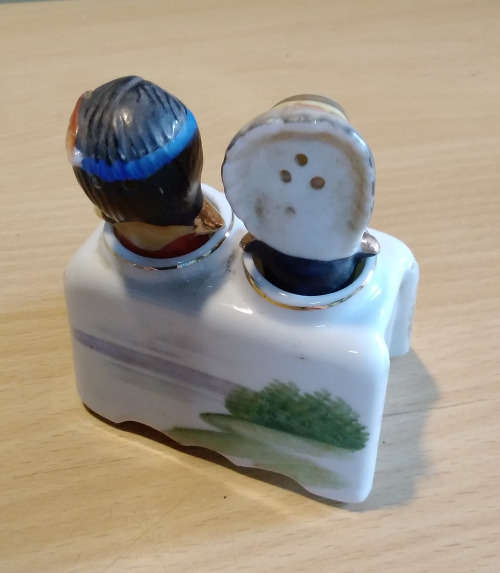 Native American salt and pepper nodder heads