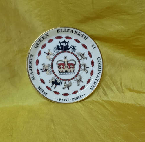 Coalport Coronation anniversary pin dish 1978