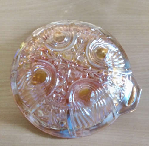 Carnival glass snack dish
