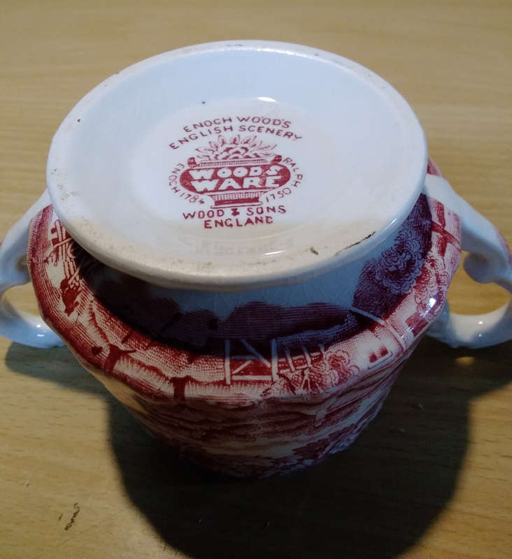 Woods ware sugar bowl