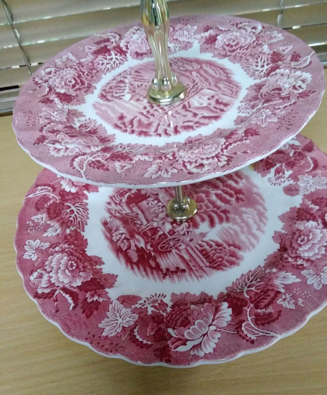 Woods ware cake stand