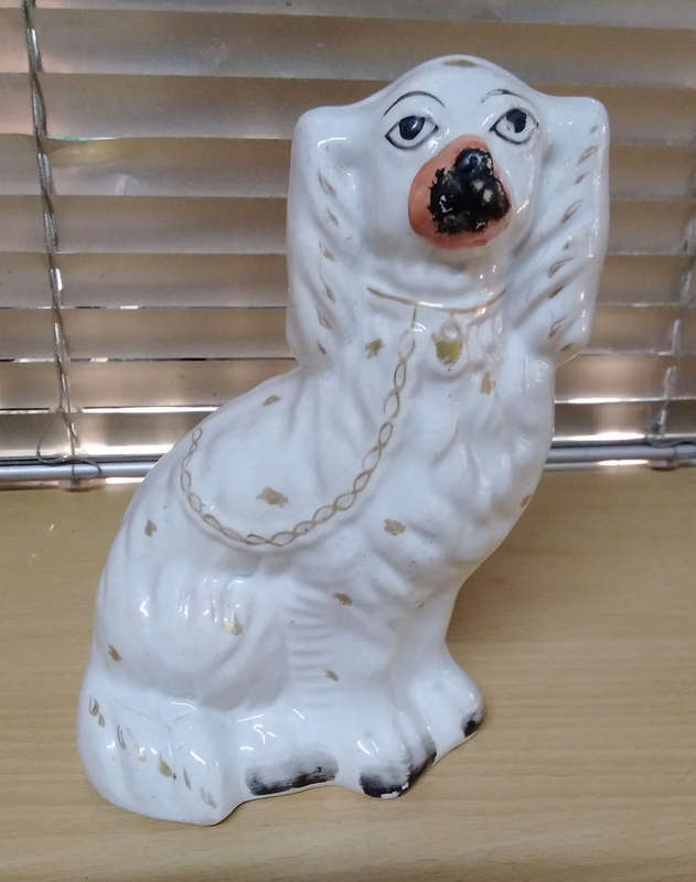 Antique staffordshire spaniel figurine