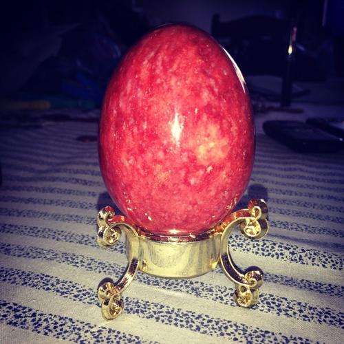 Brand New Imported Red Agate Oval Sphere!
