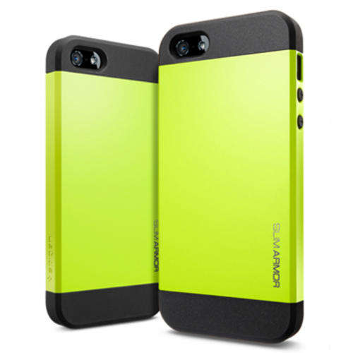 Original SPIGEN SGP Slim Armor Color iPhone 5S / 5 Case, Top Protection, Lime Color