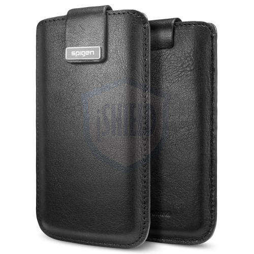 Original SPIGEN SGP Crumena iPhone 5 Genuine Leather Pouch Case from Korea, Black Color