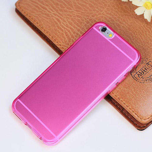 Soft TPU Case for iPhone 6 + FREE Screen Guard, Clear Pink Color