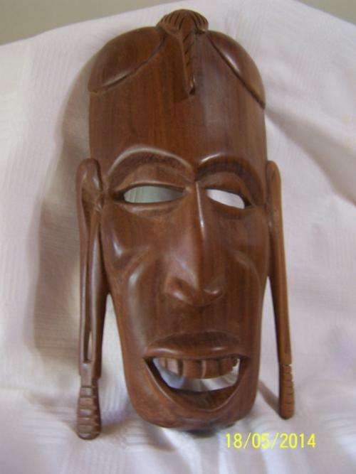 Ethnic Solid Wooden Carved Face