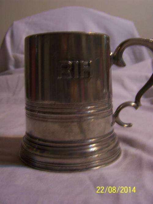 Pewter Tankard With Glass Bottom