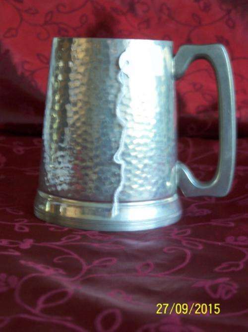 Pewter Tankard With Glass Bottom
