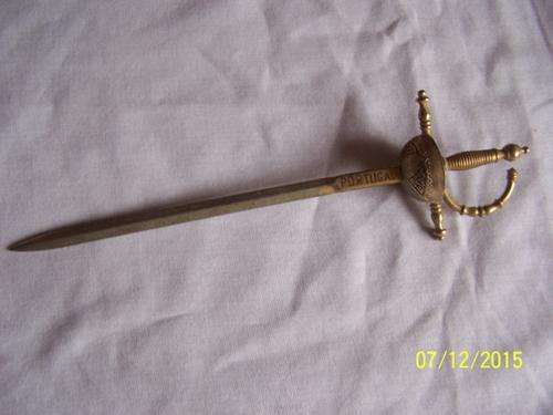 Brass Looking Sword Shaped Letter Opener