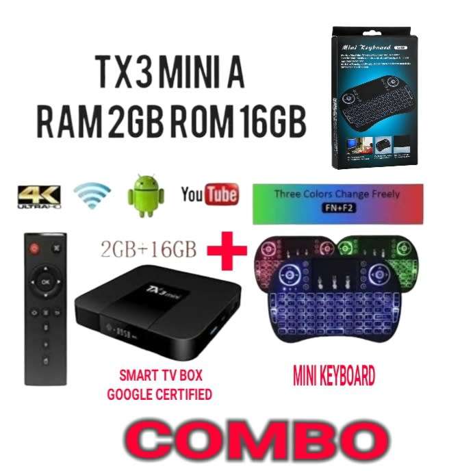 TX3 Mini Smart TV Box with Wireless Mini Keyboard