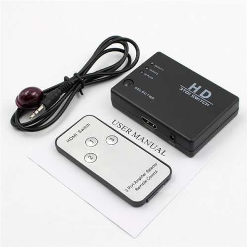 HDMI to HDMI Switch - 1-3 HDMI Switch - 1080p+Remote(1 pcs HDMI 1.5M CABLE GIFT)
