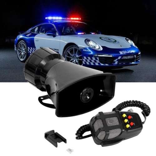 100W loud car warning alarm speaker speaker MIC 5 sound (12V)polyphony annunciator horn