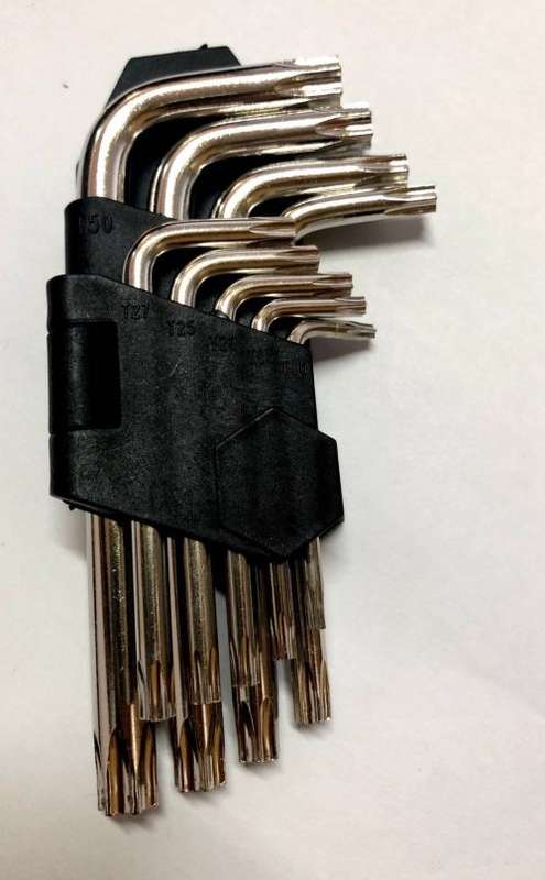 Qtools 9 Piece L Type Torx Star Hex Key Set Made