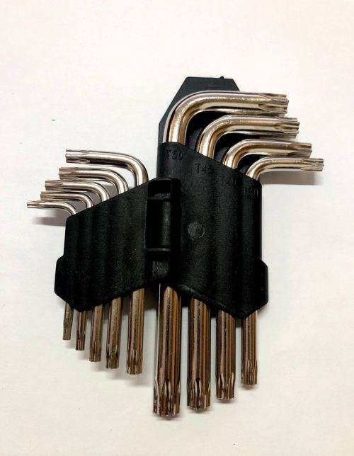 Qtools 9 Piece L Type Torx Star Hex Key Set Made