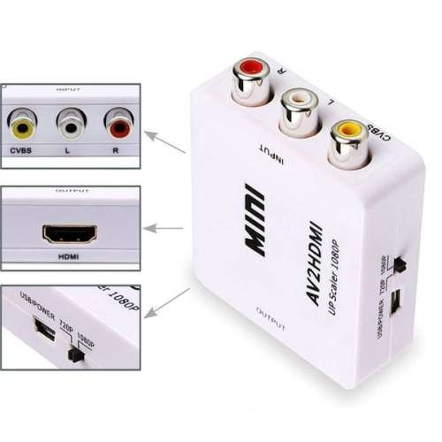 AV TO HDMI Audio Video Converter Adapter