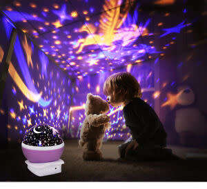 Unicorn Night Light Projector Night Lamp 360 Degree Rotating Color Changing +4pcs AA batteries gift