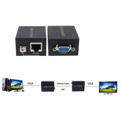 VGA Signal Extender 60M (single ethernet cable) 1 pair