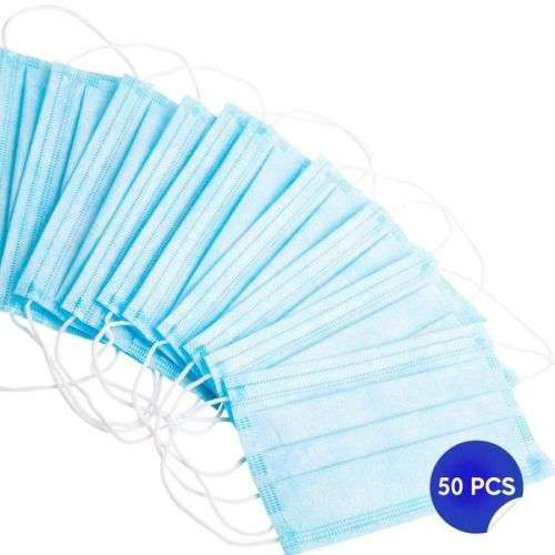 Face masks 50Pcs 3-Layer Disposable Face Masks Non-woven Dustproof Mask Health Care