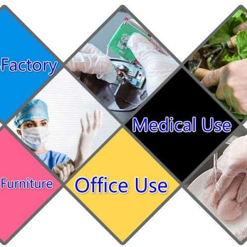 100pcs Disposable Surgical gloves Latex Gloves White Large