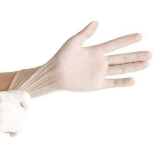 100pcs Disposable Surgical gloves Latex Gloves White Large