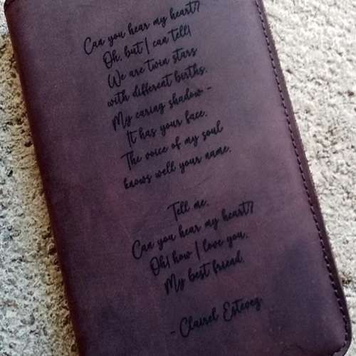 A4 Personalised Leather Notebook Cover with Note Book