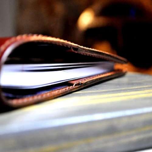 A4 Personalised Leather Notebook Cover with Note Book