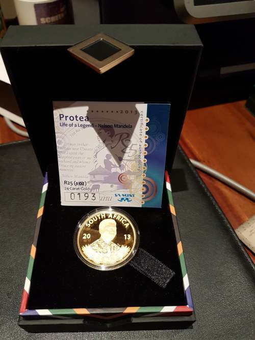2013 MANDELA 1 OZ PROOF GOLD COIN LIFE OF A LEGEND