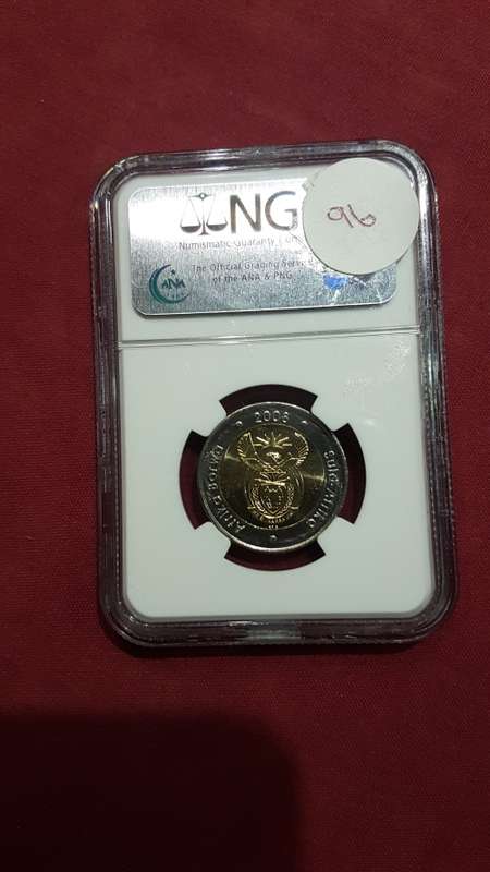 2008 MANDELA 90TH BIRTHDAY R5 GRADED MS66