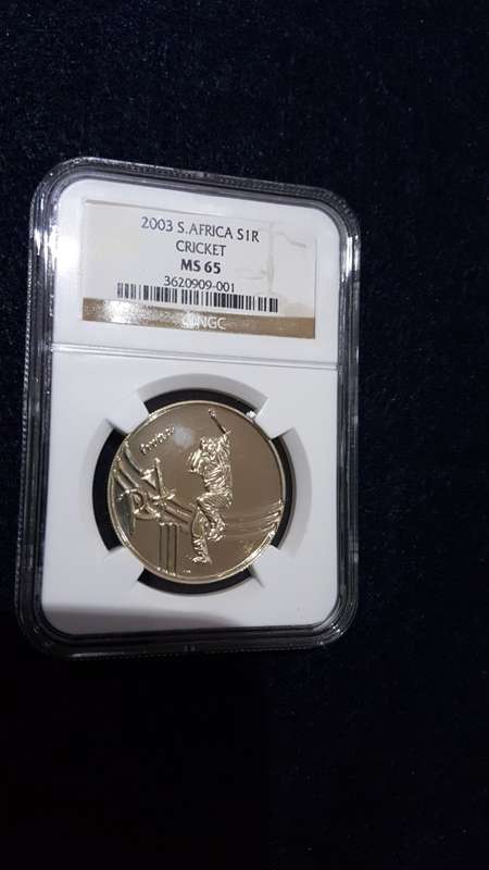 2003 CRICKET PROTEA SILVER R1 GRADED MS65 BY NGC