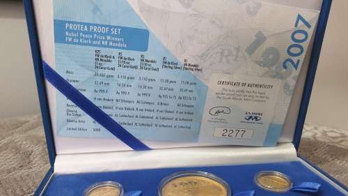 2007 MANDELA/DE KLERK PROOF SET CERT:2277