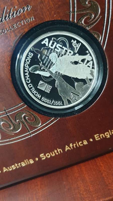 2011 RUGBY WORLD CUP R1 X 5 SILVER PROOF