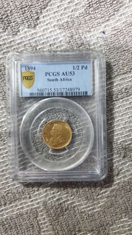 1894 ZAR HALF POND PCGSGRADED AU53