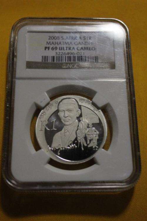 2008 MAHATMA GANDHI S1R PF 69 BY NGC