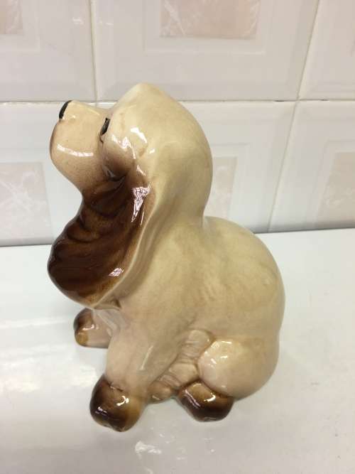 PORCELAIN SPANIEL LARGE DOGGIE STAMPED FAIARTE