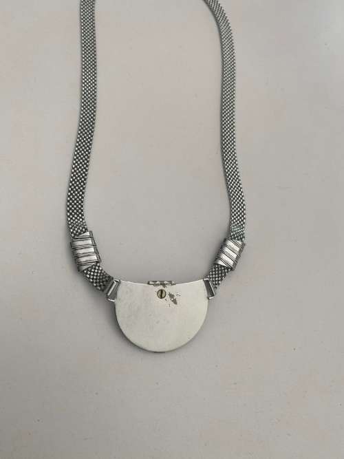 ART DECO BAKELITE AND CHROME NECKLACE - 1930`s PERIOD