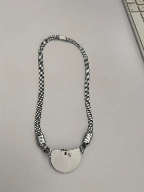 ART DECO BAKELITE AND CHROME NECKLACE - 1930`s PERIOD