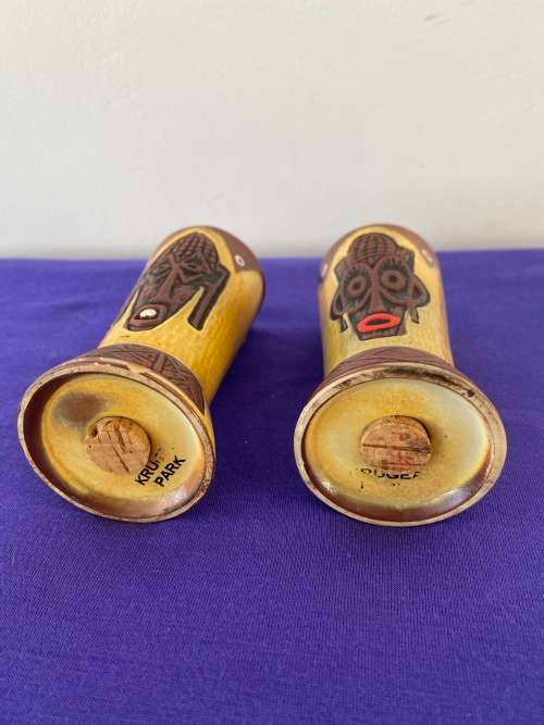 KRUGER PARK POTTERY SALT AND PEPPER SET