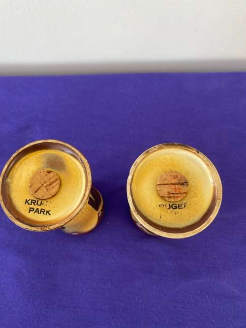 KRUGER PARK POTTERY SALT AND PEPPER SET