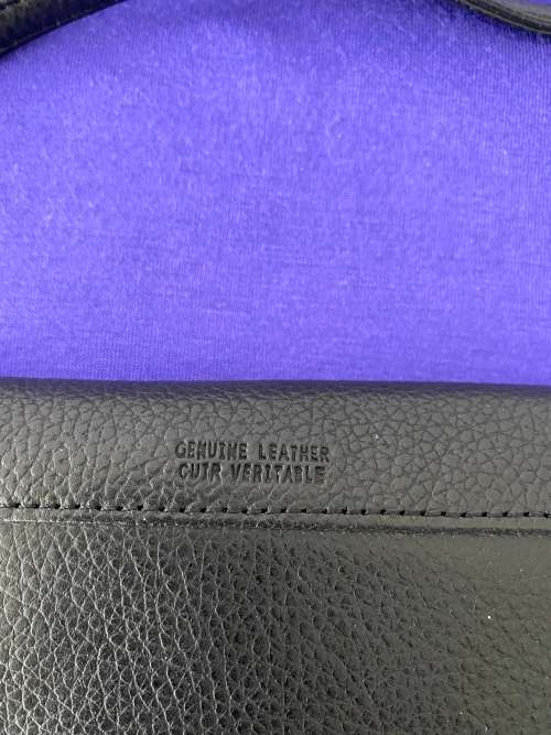 GENUINE BLACK LEATHER STAMPED GENTS HAND CLUTCH WALLET