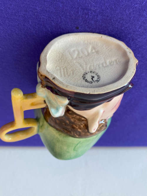 BESWICK ENGLAND ART DECO `MR VARDEN` HANDPAINTED CHARACTER TOBY JUG