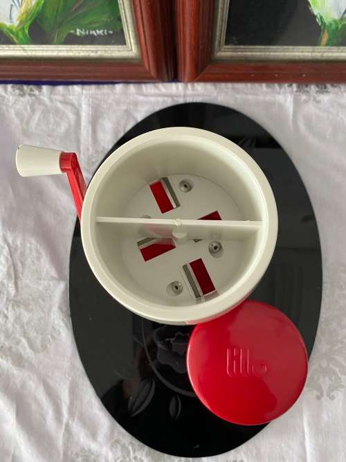 VINTAGE 1970s LILLO RETRO ITALIAN ICE CRUSHER/SHAVER HAND CRANK| MCM BAR COCKTAILS