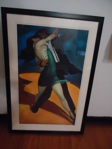 "Dancing Couple" Large Framed Print Signed