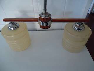 Art Deco Chrome/Bakelite Ceiling Light Fitting Circa 1930's