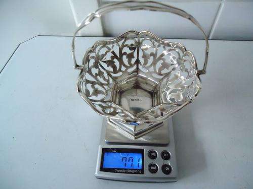 HALLMARKED SILVER SHEFFIELD CIRCA 1913 BONBON BASKET - WEIGHT  77.1 GRAMS