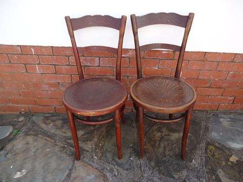 ANTIQUE BENTWOOD CHAIRS (PAIR) CIRCA 1920'S (BIDDING AS ONE LOT)